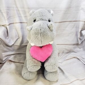 Animal Adventure Wild Abouts Hippo Pink Heart Plush Stuffed Animal 14 Inch 2022
